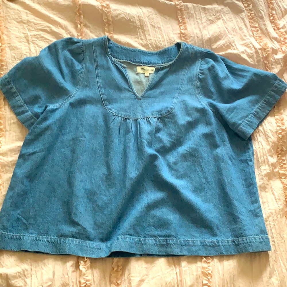 cute Madewell denim top